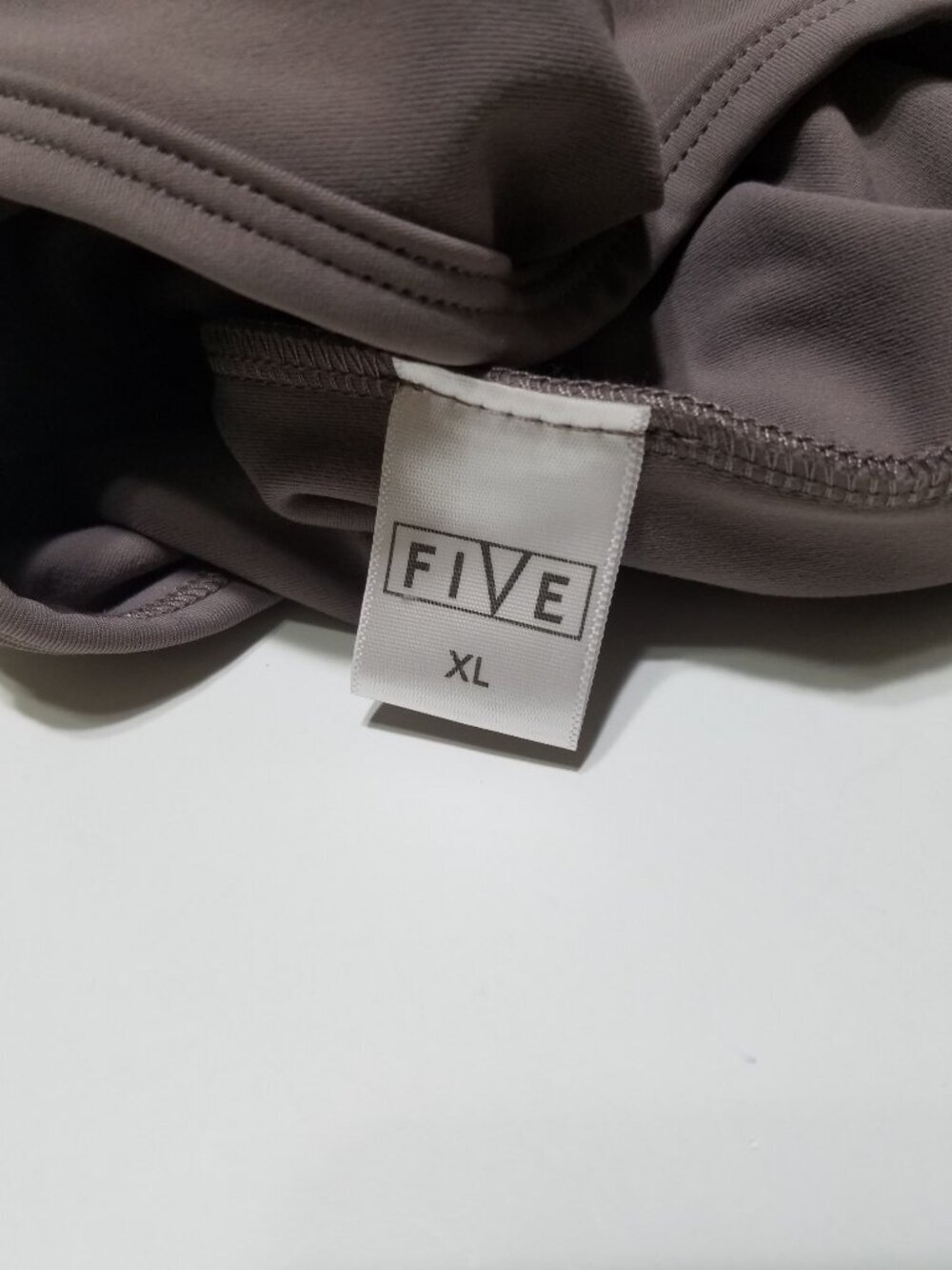 Five the label One Shoulder Taupe Gray Active Cropped Top Size XL - Picture 6 of 7